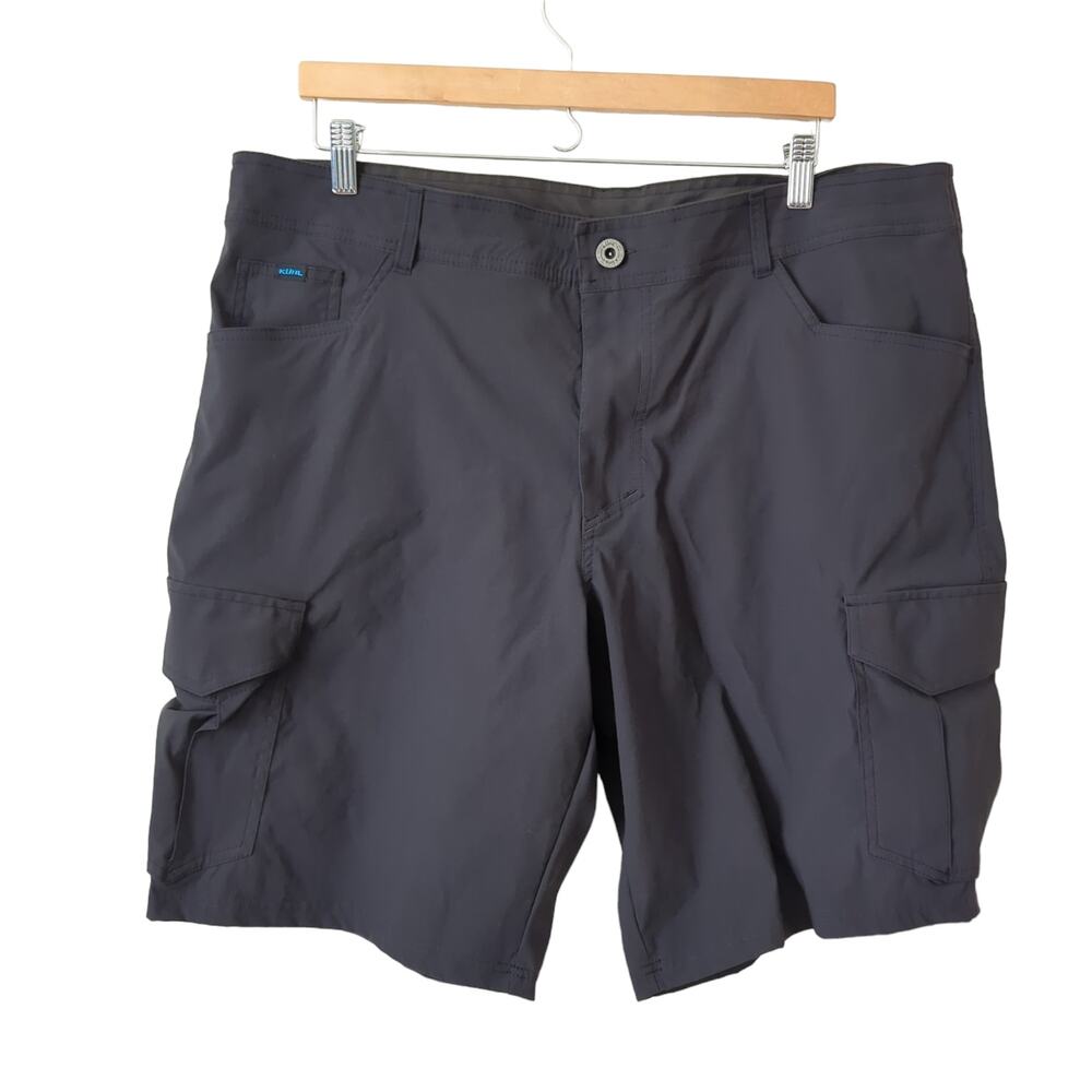 Kuhl Men's Renegade Shorts Gray Cargo Sz 40 Duralux Athletic 10" Inseam EUC